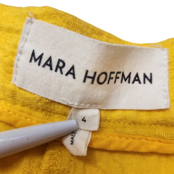 Mara Hoffman Size Small Organic Linen Blend Audre Pants Swim Cover High Waisted - Picture 8 of 13